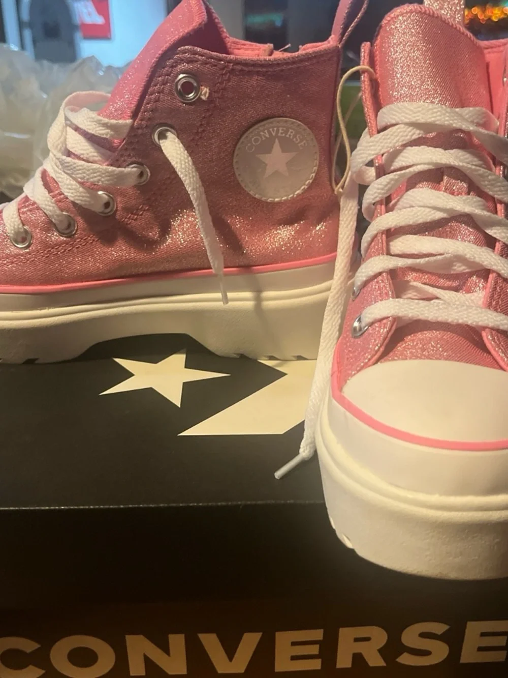 Converse sparkling pink